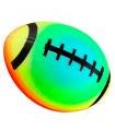 Tradineur - Pelota de rugby hinchable para niños, balón de juguete infantil con válvula de inflado, playa, piscina, verano (Multicolor, 20 cm)