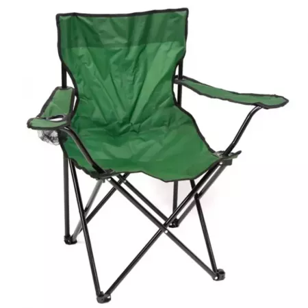 Silla Plegable Camping Verde con Posavasos y Bolsa 90 kg Silla Plegable Camping Verde con Posavasos y Bolsa 90 kg