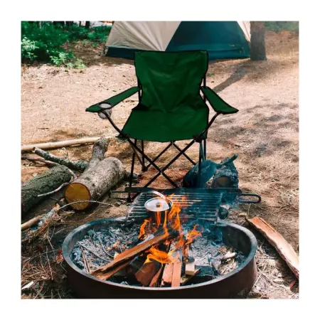 Silla Plegable Camping Verde con Posavasos y Bolsa 90 kg Silla Plegable Camping Verde con Posavasos y Bolsa 90 kg