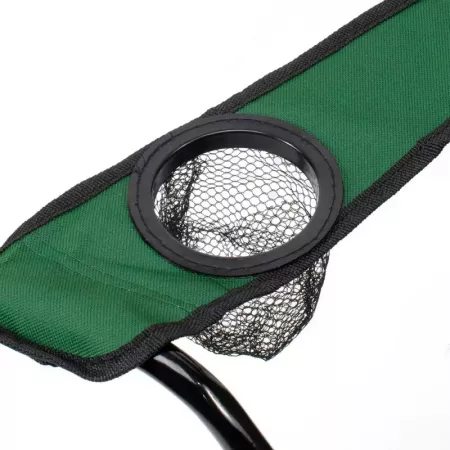 Silla Plegable Camping Verde con Posavasos y Bolsa 90 kg Silla Plegable Camping Verde con Posavasos y Bolsa 90 kg