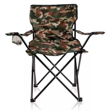 Silla Plegable Camping Camuflaje con Posavasos y Bolsa Silla Plegable Camping Camuflaje con Posavasos y Bolsa