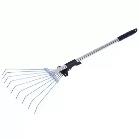 Rastrillo Ajustable 20-56 cm con Mango Telescópico Resistente Rastrillo Ajustable 20-56 cm con Mango Telescópico Resistente