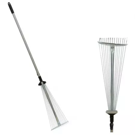 Rastrillo Ajustable 20-56 cm con Mango Telescópico Resistente Rastrillo Ajustable 20-56 cm con Mango Telescópico Resistente