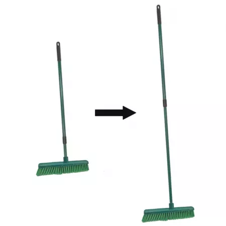 Escoba de Jardín Telescópica 87-150 cm, Cerdas Duraderas Escoba de Jardín Telescópica 87-150 cm, Cerdas Duraderas