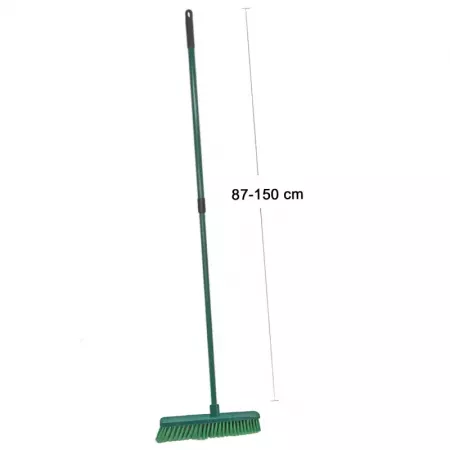 Escoba de Jardín Telescópica 87-150 cm, Cerdas Duraderas Escoba de Jardín Telescópica 87-150 cm, Cerdas Duraderas