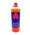 Tradineur - Cartucho de gas isobutano, bote, bombona, recarga de gas para cocina portátil, camping, acampada, 220 gr