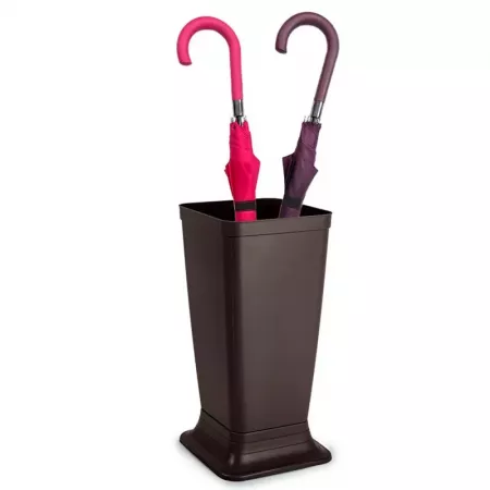 Paragüero plástico Wet marrón wengué 51,5x26 cm resistente Paragüero plástico Wet marrón wengué 51,5x26 cm resistente