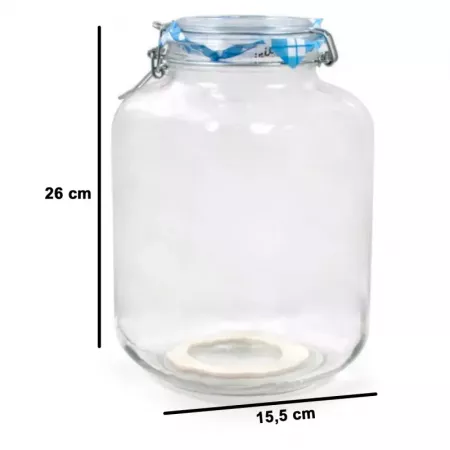 Tarro Hermético de Vidrio 4,25L Primizie para Conservas Tarro Hermético de Vidrio 4,25L Primizie para Conservas