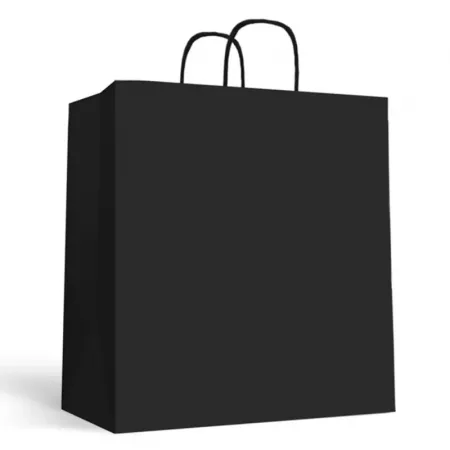 50 Bolsas de Papel XL Negras, Resistentes y Biodegradables