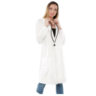 Bata blanca adulto, disfraz fibra sintética, doctor, médico, incluye bata, accesorios no incluidos, carnaval, halloween, cosplay, (Unisex, talla S)