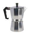 Cafetera italiana de aluminio de 3 tazas, 150 ml, con tapa transparente, cafetera clásica italiana apta para todo tipo de cocinas, 12,5 x 15 x 8,5 cm