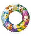 Tradineur - Flotador hinchable infantil 56 cm "Mickey and the roadster racers" multicolor para niños y niñas +3 años, válvula fácil inflado
