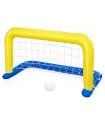Tradineur - Portería de waterpolo hinchable con pelota, flotante, inflables para piscina, diversión, verano, 76 x 142 cm, diseño aleatorio