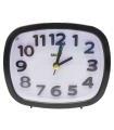 Reloj despertador silencioso con luz y alarma, plástico, función snooze, funcionamiento con pila, 10 x 11,6 x 3,9 cm, color aleatorio