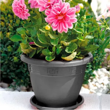 Maceta Terracota 25 cm Anthracita, Plástico Resistente Maceta Terracota 25 cm Anthracita, Plástico Resistente