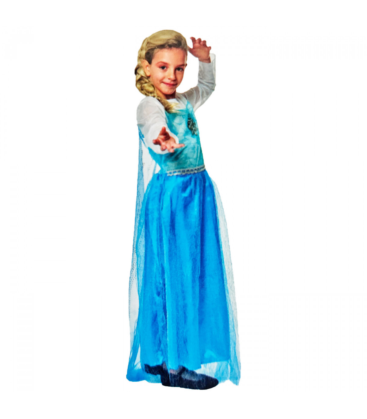 Disfraz princesa de hielo infantil, fibra sintética, incluye vestido y  capa, ice princess, carnaval, halloween, cosplay, fiesta