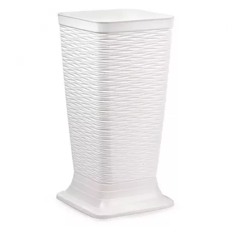 Paragüero plástico blanco resistente 51,5x24,5 cm práctico Paragüero plástico blanco resistente 51,5x24,5 cm práctico