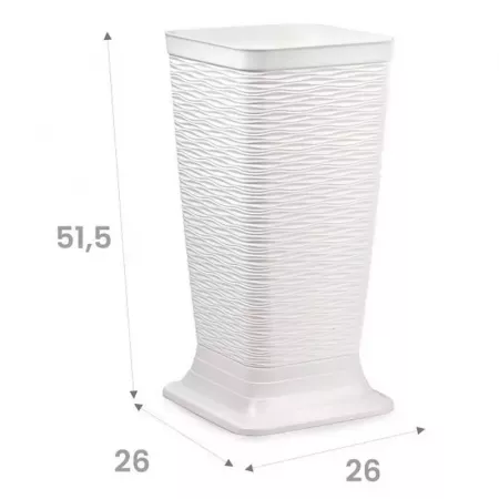 Paragüero plástico blanco resistente 51,5x24,5 cm práctico Paragüero plástico blanco resistente 51,5x24,5 cm práctico