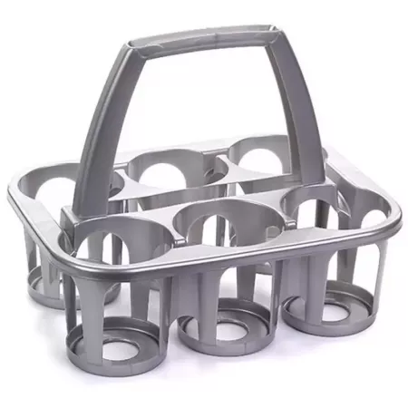Portabotellas 6 Huecos 1,5L Resistente PP Sin BPA Gris Plata Portabotellas 6 Huecos 1,5L Resistente PP Sin BPA Gris Plata