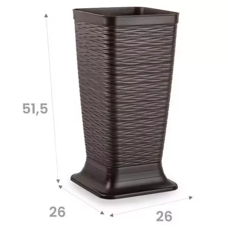 Paragüero Wind plástico resistente marrón wengué 51,5 cm Paragüero Wind plástico resistente marrón wengué 51,5 cm