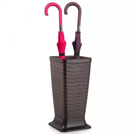 Paragüero Wind plástico resistente marrón wengué 51,5 cm Paragüero Wind plástico resistente marrón wengué 51,5 cm
