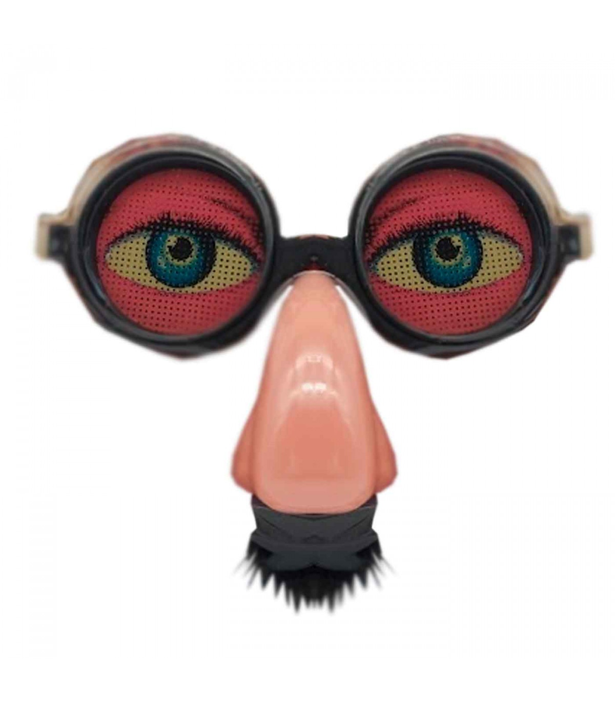 Gafas con nariz y mostacho color piel para carnaval, halloween y  celebraciones, tamaño 11 x 14 x 5 cm