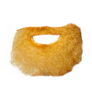 Barba con bigote de pelo rubio para jóvenes y adultos, complemento para carnaval, halloween y celebraciones. Tamaño: 12 x 18 x 0,5 cm
