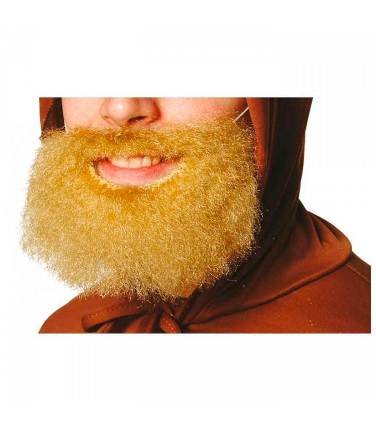 Cuervo detective estéreo Barba con bigote de pelo rubio para jóvenes y adultos, complemento para  carnaval, halloween y celebraciones. Tamaño: 12 x 18 x 0