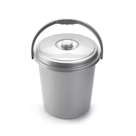 Cubo de Basura 15L Plata, Plástico Premium, Hecho en España Cubo de Basura 15L Plata, Plástico Premium, Hecho en España