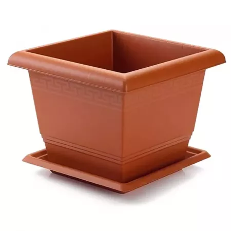 Maceta Cuadrada Plástico UV 24,5x30,5 cm, Moderna y Resistente Maceta Cuadrada Plástico UV 24,5x30,5 cm, Moderna y Resistente