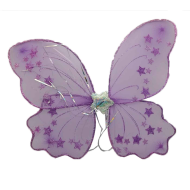 Alas de mariposa de color lila con brillantina para niños, complemetos de carnaval, halloween y otras celebraciones. Tamaño: 39 x 47 cm