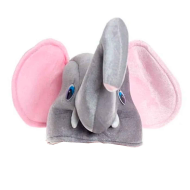 Gorro de elefante de color gris con orejas y ojos para niños, complemento para carnaval, halloween y otras celebraciones. Talla Infantil.