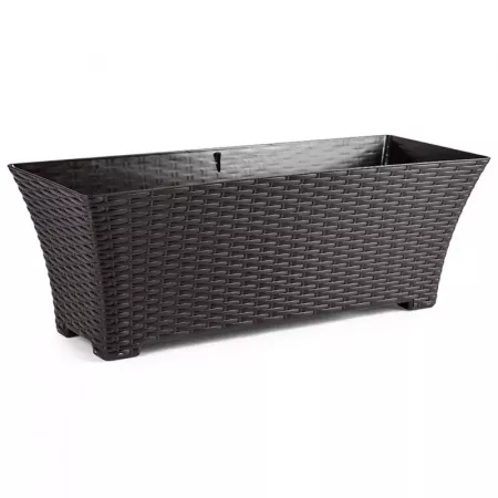 Jardinera Rattan Wengué 21x60,5x22 cm – Resistente y Elegante Jardinera Rattan Wengué 21x60,5x22 cm – Resistente y Elegante