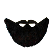 Barba con bigote, complemento para disfraces de carnaval, halloween, cosplay, 25 x 21,5 x 0,5 cm, modelo y color aleatorio