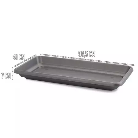 Jardinera Rectangular Antracita 100 cm Resistente y Estilizada Jardinera Rectangular Antracita 100 cm Resistente y Estilizada