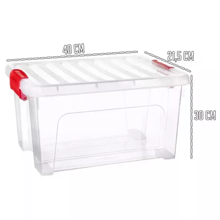 Caja Organizadora Transparente 16,6L Hermética y Resistente Caja Organizadora Transparente 16,6L Hermética y Resistente