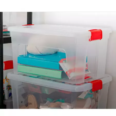 Caja Organizadora Transparente 16,6L Hermética y Resistente Caja Organizadora Transparente 16,6L Hermética y Resistente