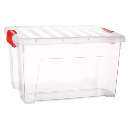 Caja Organizadora 25L Transparente con Tapa Hermética Resistente Caja Organizadora 25L Transparente con Tapa Hermética Resistente
