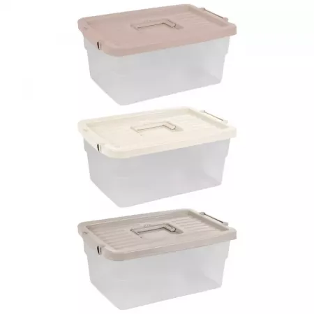 Caja de almacenamiento 18L apilable con asa y tapa ligera Caja de almacenamiento 18L apilable con asa y tapa ligera