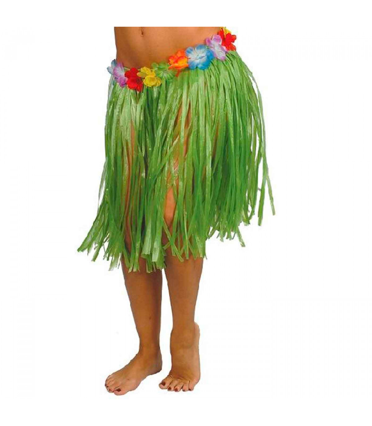 Falda hawaiana a tiras color aleatorio para los infantes de la casa para  carnaval, halloween, fiestas, celebraciones. 60 cm