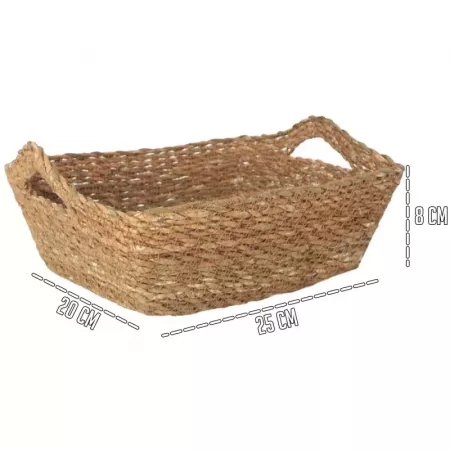 Cesta de mimbre artesanal con asas, resistente y versátil Cesta de mimbre artesanal con asas, resistente y versátil