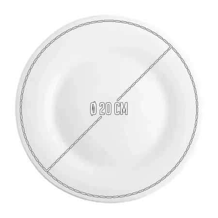 Pack 6 Platos de Postre Elba 20 cm, Duraderos y Elegantes Pack 6 Platos de Postre Elba 20 cm, Duraderos y Elegantes