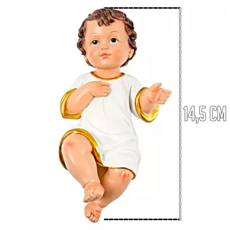 Figura Niño Jesús 14,5 cm en Resina - Detalle Realista Navidad Figura Niño Jesús 14,5 cm en Resina - Detalle Realista Navidad