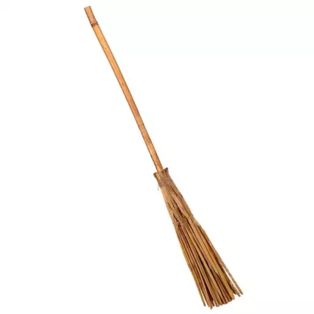 Escoba de Bruja 62 cm Natural, Ligera y Resistente para Halloween Escoba de Bruja 62 cm Natural, Ligera y Resistente para Halloween