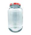 Tradineur - Tarro de vidrio multiusos, bote, frasco facetado con tapa de rosca, guardar mermelada, miel, frutos secos, especias (16 x 25,5 cm, 4 L)