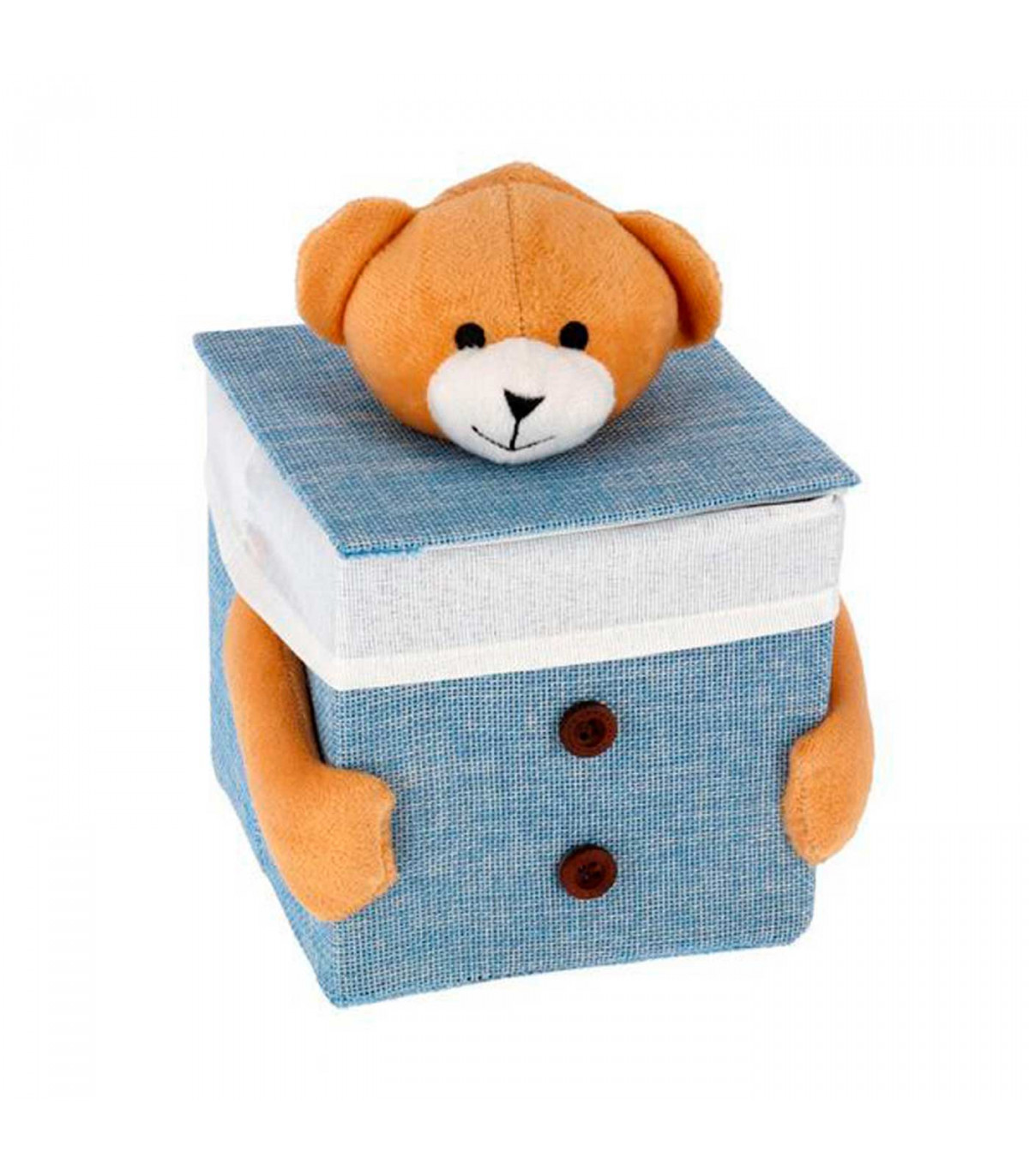 Caja con tapa - Caja de poliester recubierta de tela, Caja para la  decoración o almacenaje. 13 x 13 x 13 cm, colores aleatorio