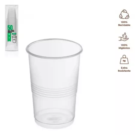 Pack 50 Vasos Plástico 1000 ml Reutilizables y Resistentes Pack 50 Vasos Plástico 1000 ml Reutilizables y Resistentes