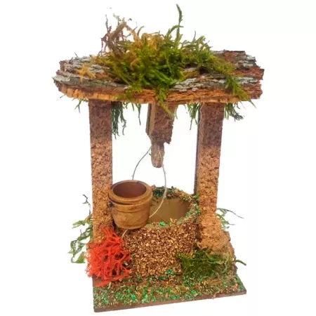 Pozo de Corcho Rústico 11,5 cm para Belén – Durable y Realista Pozo de Corcho Rústico 11,5 cm para Belén – Durable y Realista