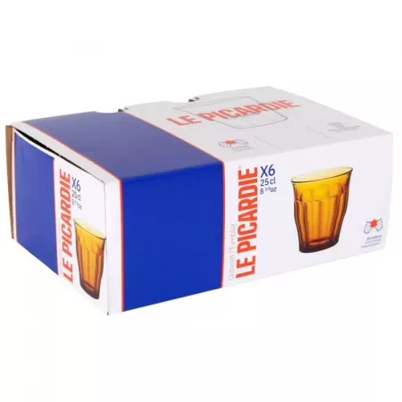 Caja 6 Vasos Le Picardie Ámbar 25 cl | Duraderos y Lavavajillas Caja 6 Vasos Le Picardie Ámbar 25 cl | Duraderos y Lavavajillas