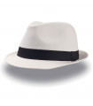 sombrero fedora de color blanco para jóvenes y adultos para carnaval, halloween, fiestas y celebraciones. 15 x 23 x 28 cm